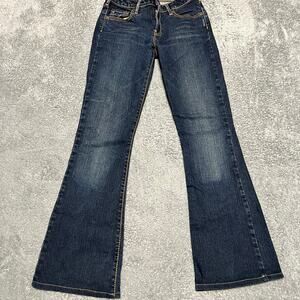 Silver Spur Jeans Womens 27 x30 Boot Blue Denim Pants Low Rise Western